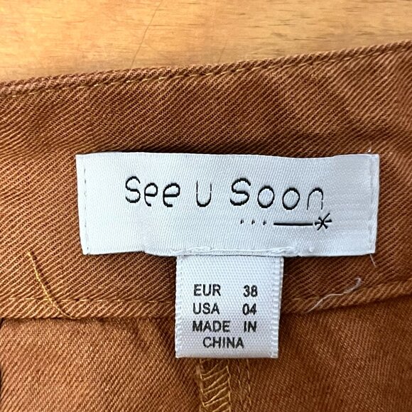 ANTHROPOLOGIE See U Soon Linen Blend High Rise Cropped Pants, Size 4 - Picture 5 of 10